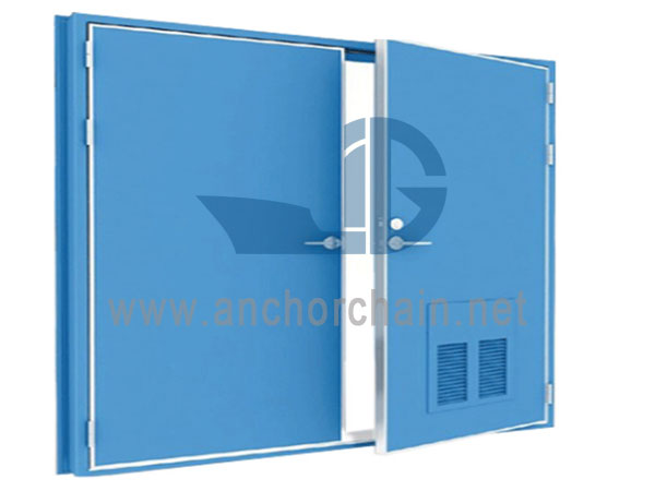 B15 lan B0 Dobel-Leaf Pintu Baja Tahan Api