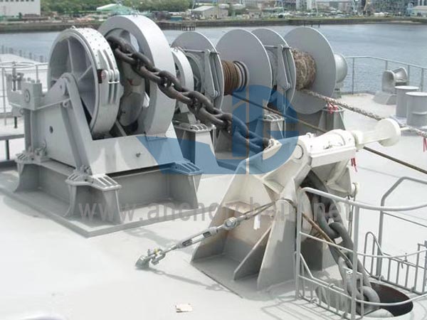 Ganda Kabel Lifter Hydraulic Gabungan Windlass Mooring Winch
