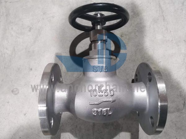 JIS F 7409 16K SCS16 Stainless Steel Screw Down Priksa Globe Valves