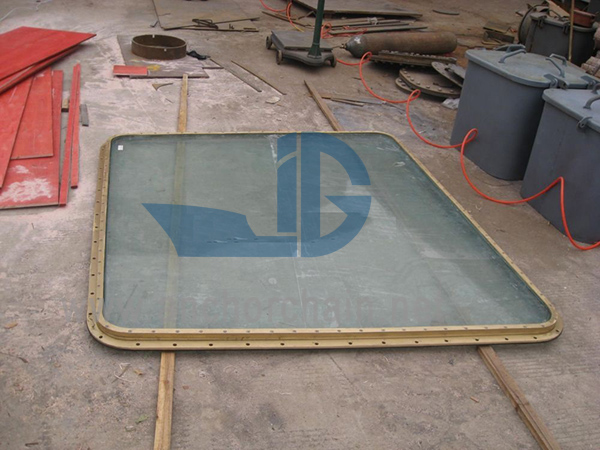 Marine Tembaga Tetep Rectangular Window