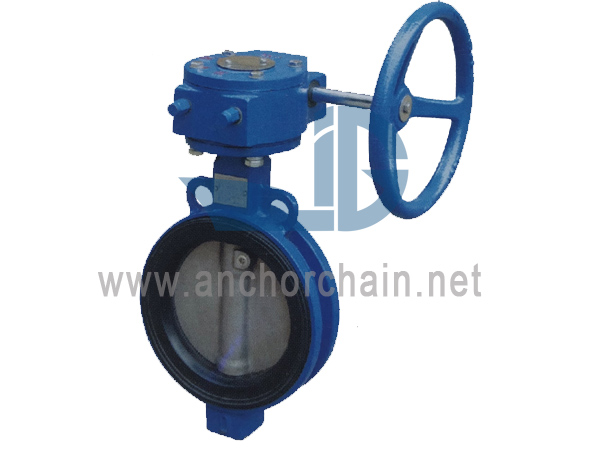 Marine Wafer Butterfly Valves Kanthi Worm Gear JIS F7480