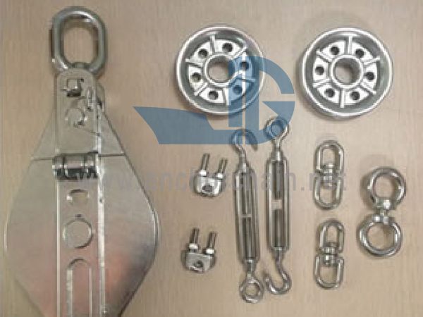 Blok Roda Tunggal Stainless Steel